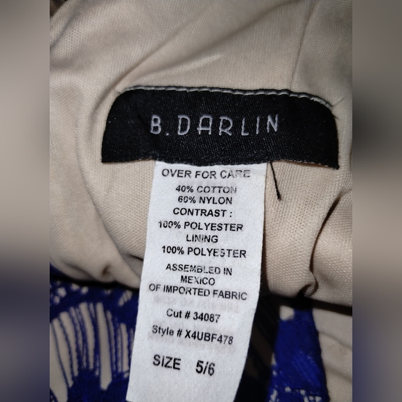 B Darlin lace overlay dress size 5/6 - Picture 6 of 9